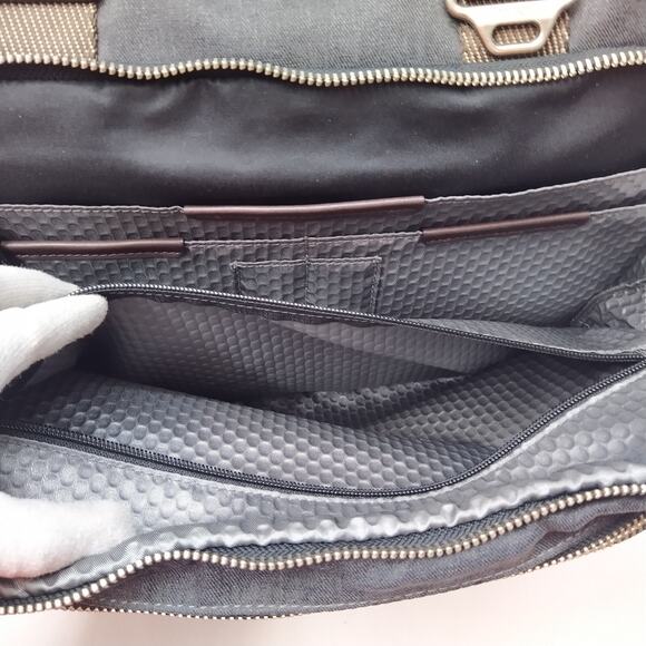 TUMI Alpha Bravo Yuma Gray Nylon Briefcase Business Laptop Bag - Picture 11 of 16